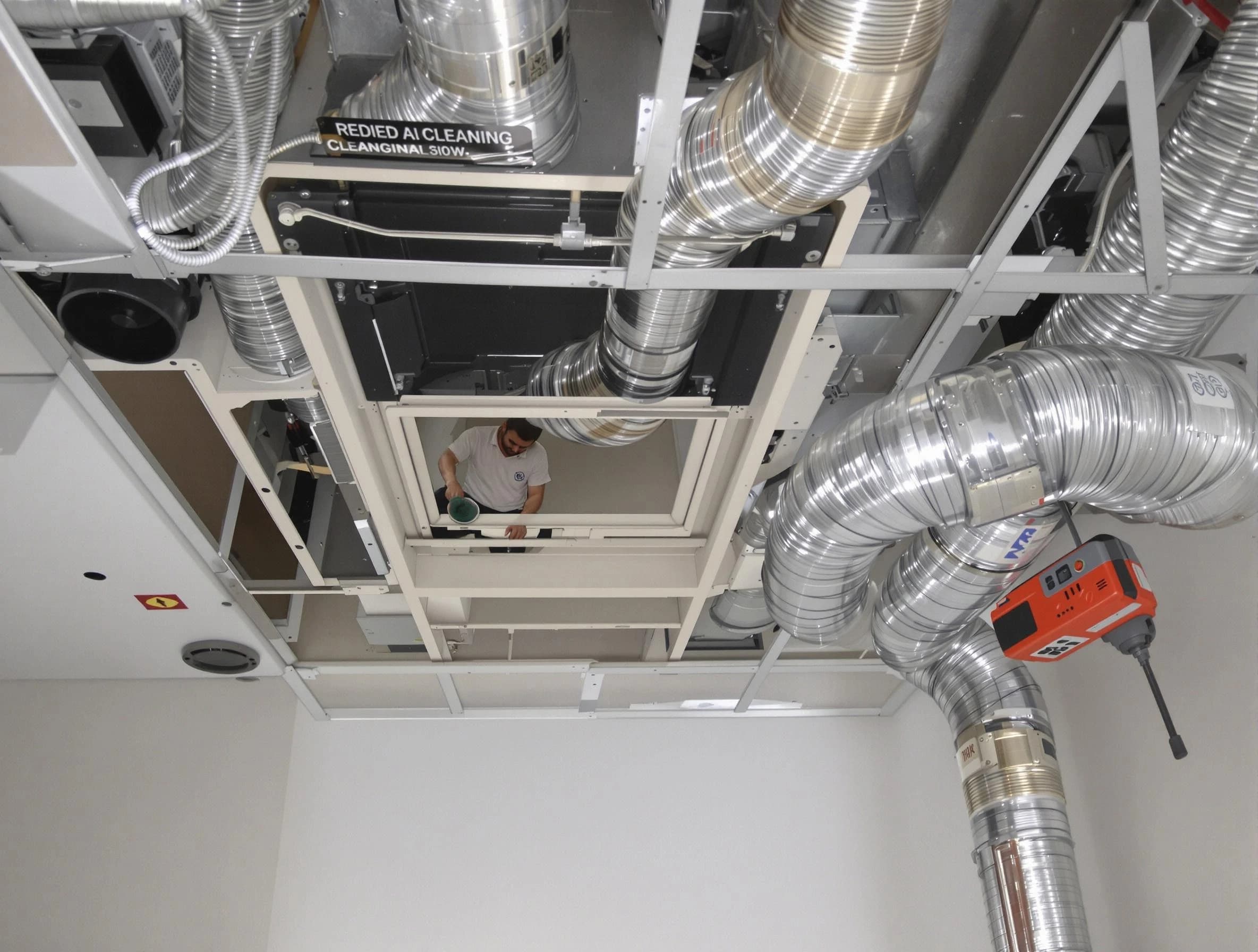 Pittsburgh Air Duct Cleaning technician performing detailed central duct system cleaning in Pittsburgh