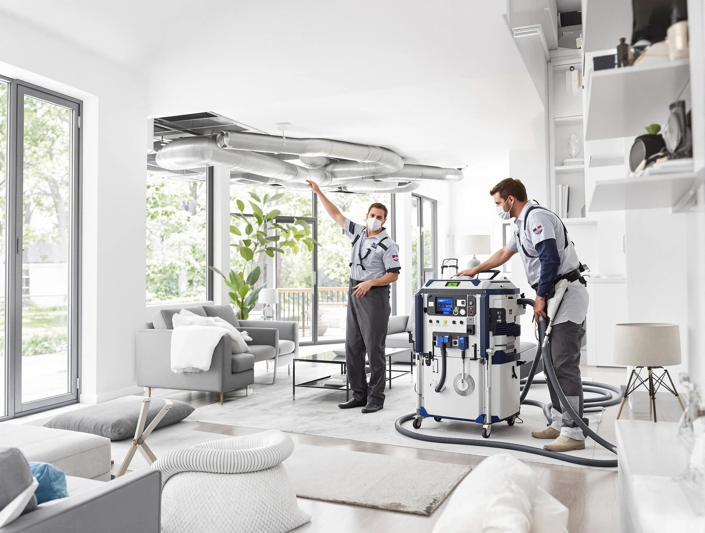 Pittsburgh Air Duct Cleaning professional conducting pure air duct cleaning with state-of-the-art equipment in Pittsburgh