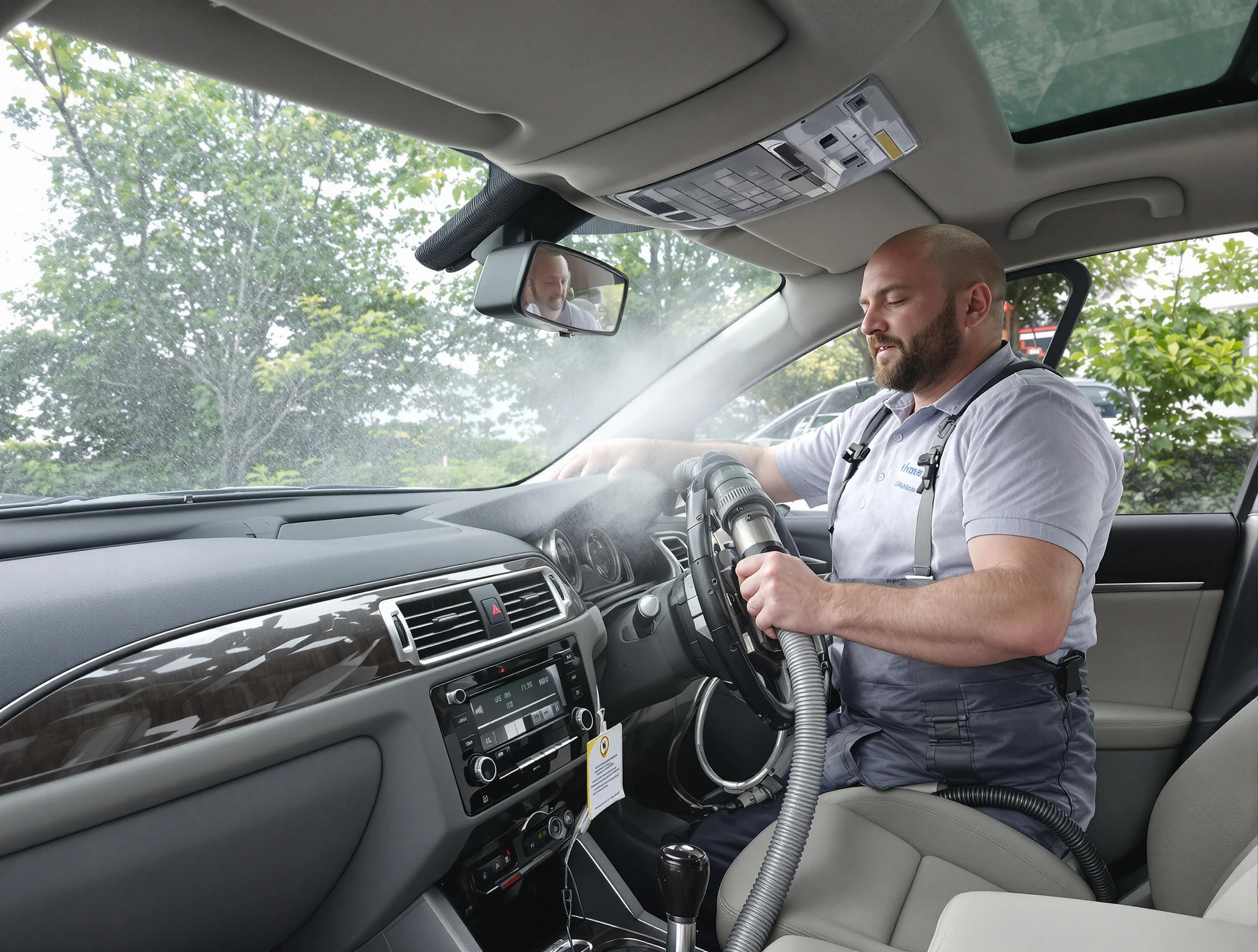 Pittsburgh Air Duct Cleaning specialist performing professional car duct cleaning in Pittsburgh