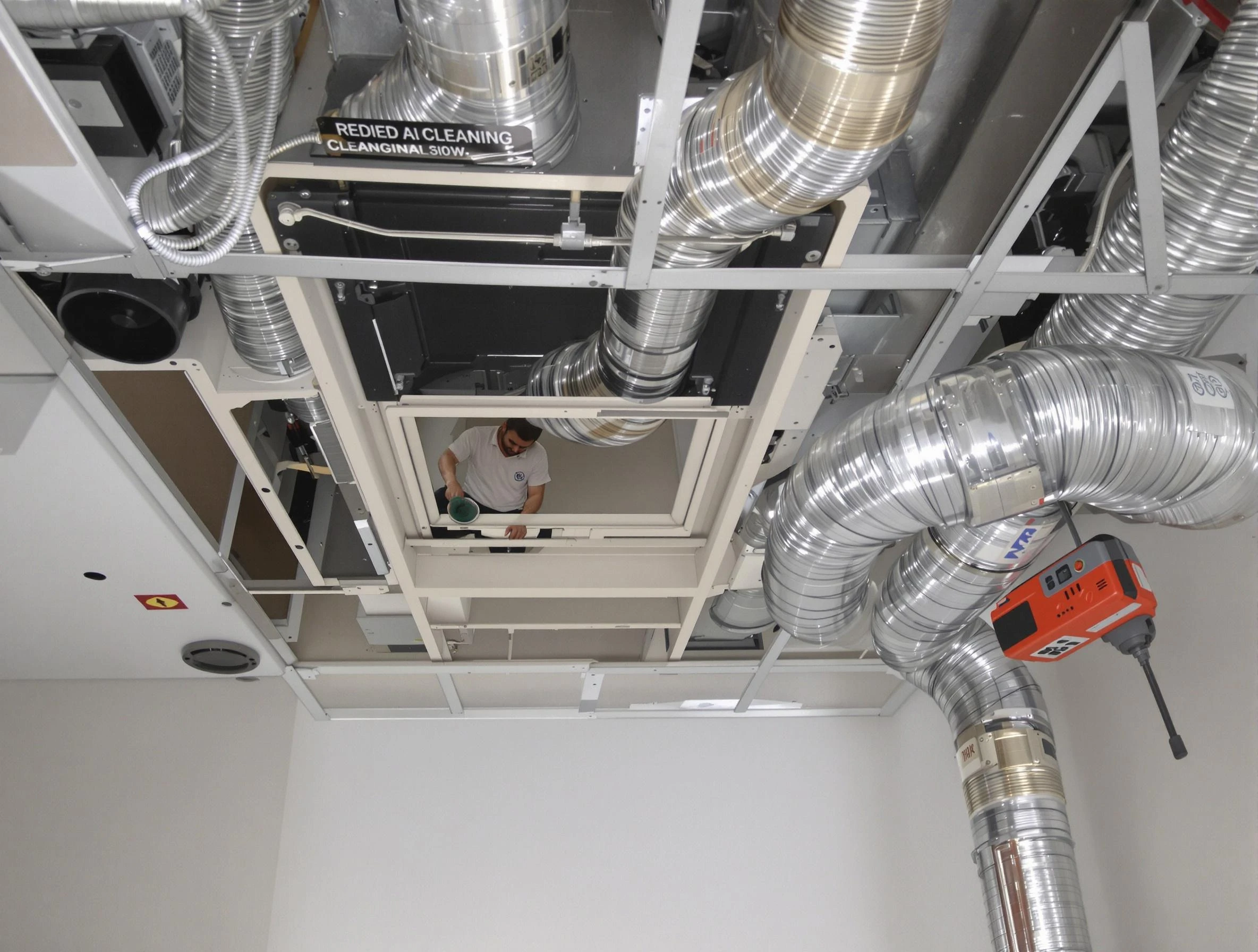 Pittsburgh Air Duct Cleaning technician performing detailed central duct system cleaning in Pittsburgh