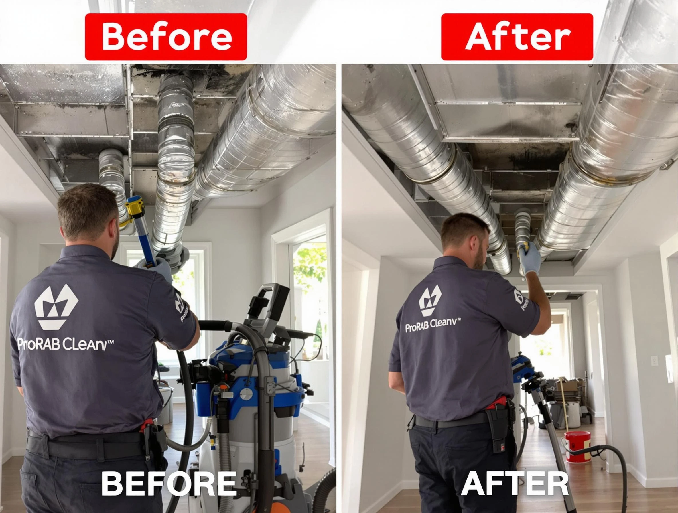 Pittsburgh Air Duct Cleaning expert performing thorough residential duct cleaning in a Pittsburgh home